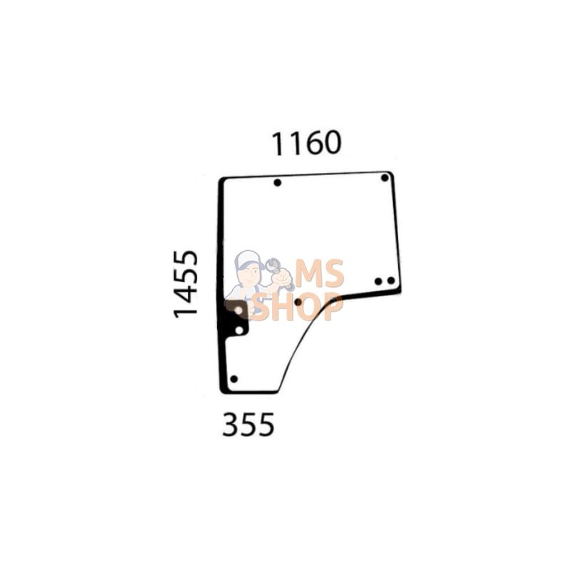 Door glass left | JOHN DEERE Door glass left | JOHN DEEREPR#1089794