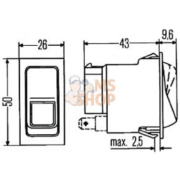 Interrupteur bascule ss lampe | HELLA Interrupteur bascule ss lampe | HELLAPR#522637