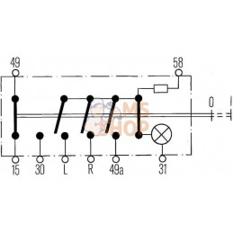 Interrupteur feux de détresse 12 V W1,2W | HELLA Interrupteur feux de détresse 12 V W1,2W | HELLAPR#522572