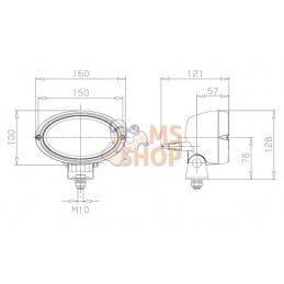 Phare de travail ovale 100 H3 | HELLA Phare de travail ovale 100 H3 | HELLAPR#710376