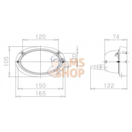 Phare de travail ovale 100 H3 | HELLA Phare de travail ovale 100 H3 | HELLAPR#511503