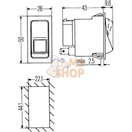 Interrupteur de feux de détresse 12V I-0 | HELLA Interrupteur de feux de détresse 12V I-0 | HELLAPR#522616