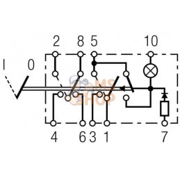 Interrupteur de feux de détresse 24V I-0 | HELLA Interrupteur de feux de détresse 24V I-0 | HELLAPR#522647