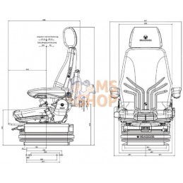 Siège Actimo Evolution 24V pour pelleteuse | GRAMMER Siège Actimo Evolution 24V pour pelleteuse | GRAMMERPR#980879