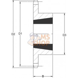 Pignon Simplex 36 dents chaîne 1" 16 B-1 Taperlock 3020 Kramp | KRAMP Pignon Simplex 36 dents chaîne 1" 16 B-1 Taperlock 3020 Kr