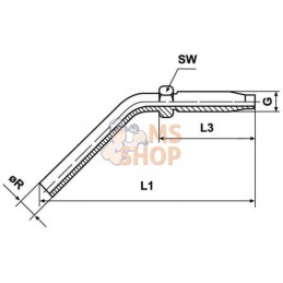 Rac. de tube à visser DN06 45° | KRAMP Rac. de tube à visser DN06 45° | KRAMPPR#649330