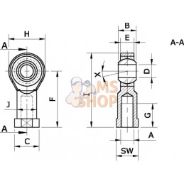 Tête articulée sphérique M6 | KRAMP Tête articulée sphérique M6 | KRAMPPR#565348