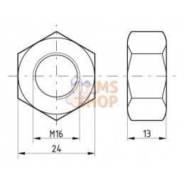 Écrou hexagonal DIN934 M16x2.00 Acier classe 8 Kramp | KRAMP Écrou hexagonal DIN934 M16x2.00 Acier classe 8 Kramp | KRAMPPR#5092