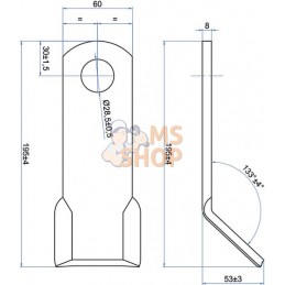 Fléau y 60x8x195D29 | KRAMP Fléau y 60x8x195D29 | KRAMPPR#882572