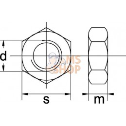 Écrou hexagonal DIN934 M12x1.75 acier galvanisé 8 Kramp | KRAMP Écrou hexagonal DIN934 M12x1.75 acier galvanisé 8 Kramp | KRAMPP