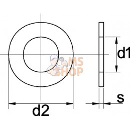 Rondelle M8x16x1,6mm, Acier zingué DIN 125a Kramp | KRAMP Rondelle M8x16x1,6mm, Acier zingué DIN 125a Kramp | KRAMPPR#843230