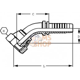 Raccord à sertir M10 6LL 45° | KRAMP Raccord à sertir M10 6LL 45° | KRAMPPR#649263