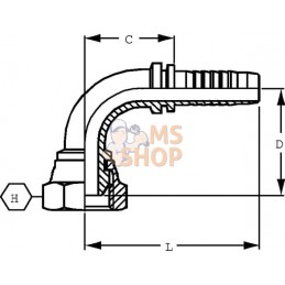 Raccord à sertir M14 6S 90° | KRAMP Raccord à sertir M14 6S 90° | KRAMPPR#649348