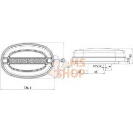 Feu avant multifonction rectangulaire dynamique LED 12-24V KRAMP | KRAMP Feu avant multifonction rectangulaire dynamique LED 12-