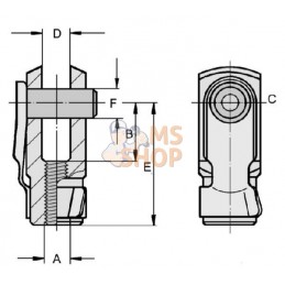 Fourche M10x1,25 | KRAMP Fourche M10x1,25 | KRAMPPR#649478