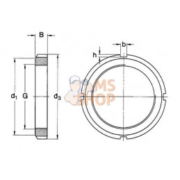 Écrou de blocage M20x1.00 acier Kramp | KRAMP Écrou de blocage M20x1.00 acier Kramp | KRAMPPR#565990