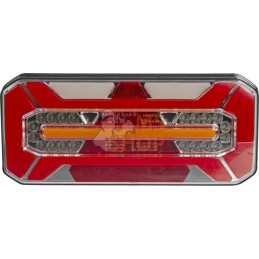 Feu arrière multifonction rectangulaire gauche LED 12-24V KRAMP | KRAMP Feu arrière multifonction rectangulaire gauche LED 12-24