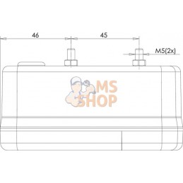 Feu arrière multifonction LED carré, 12-24V, 121x101x56mm, 5-fiches, Kramp | KRAMP Feu arrière multifonction LED carré, 12-24V, 