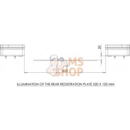 Feu arrière multifonction LED carré, 12-24V, 121x101x56mm, 5-fiches, Kramp | KRAMP Feu arrière multifonction LED carré, 12-24V, 