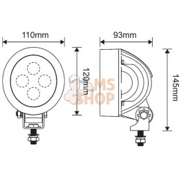 Lampe de travail à LED 40 W 4500 lm - faisceau large | KRAMP Lampe de travail à LED 40 W 4500 lm - faisceau large | KRAMPPR#8407