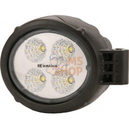 Phare de travail LED rond 18W 1500lm, 10/30V, Ø 117mm faisceau large prise Deutch 6 LED Kramp | KRAMP Phare de travail LED rond 