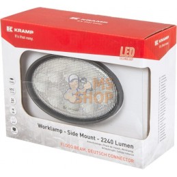 Phare de travail LED, 24 W, 2240 lm, ovale, faisceau large , Kramp | KRAMP Phare de travail LED, 24 W, 2240 lm, ovale, faisceau 