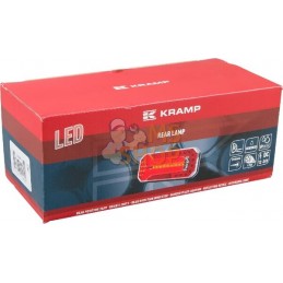 Feu arrière multifonction LED, rectangulaire, 12-24V, 236x104x61.5mm, 5 fiches, Kramp | KRAMP Feu arrière multifonction LED, rec