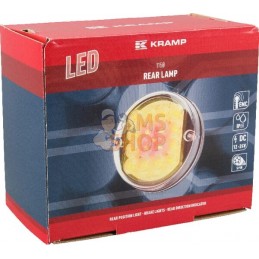 Feu arrière multifonction LED, rond, 12-24V, Ø 115mm, 5 fiches, Kramp | KRAMP Feu arrière multifonction LED, rond, 12-24V, Ø 115