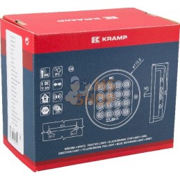 Feu arrière multifonction LED, rond, 12-24V, Ø 115mm, 5 fiches, Kramp | KRAMP Feu arrière multifonction LED, rond, 12-24V, Ø 115