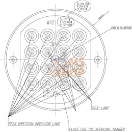 Feu arrière multifonction LED, rond, 12-24V, Ø 115mm, 5 fiches, Kramp | KRAMP Feu arrière multifonction LED, rond, 12-24V, Ø 115