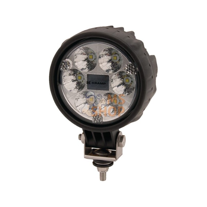 PhaPhare de travail LED rond 24W 1500lm, 10/30V, Ø 117mm longue portée prise Deutsch 6 LED Kramp | KRAMP PhaPhare de travail LED