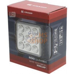 Feu de travail LED 27W 500lm - bleu - cable Spot/connexion Deutsch | KRAMP Feu de travail LED 27W 500lm - bleu - cable Spot/conn