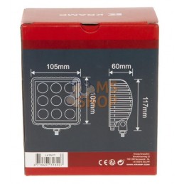 Feu de travail LED 27W 500lm - bleu - cable Spot/connexion Deutsch | KRAMP Feu de travail LED 27W 500lm - bleu - cable Spot/conn