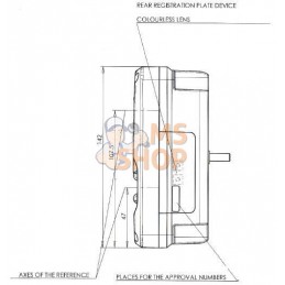 Feu arrière LED rectangle gauche12-24V, 232x142x59mm, 5-fiches, Kramp | KRAMP Feu arrière LED rectangle gauche12-24V, 232x142x59