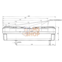 Feu arrière LED rectangle gauche12-24V, 232x142x59mm, 5-fiches, Kramp | KRAMP Feu arrière LED rectangle gauche12-24V, 232x142x59