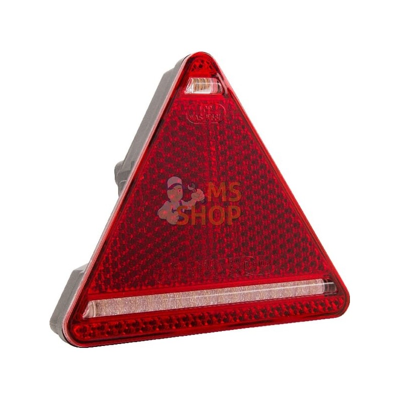 Feu arrière LED gauche triangulaire, 12-24V, 163x144x38.8mm, 5-fiches, Kramp | KRAMP Feu arrière LED gauche triangulaire, 12-24V