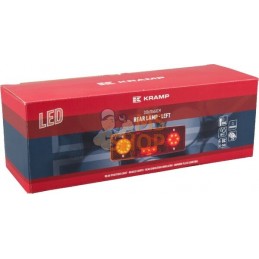 Feu arrière LED, rectangulaire, 12-24V, 287.5x100.5x65mm, 5 fiches, Kramp | KRAMP Feu arrière LED, rectangulaire, 12-24V, 287.5x