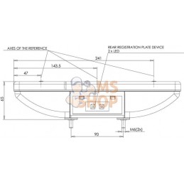 Feu arrière LED, rectangulaire, 12-24V, 287.5x100.5x65mm, 5 fiches, Kramp | KRAMP Feu arrière LED, rectangulaire, 12-24V, 287.5x