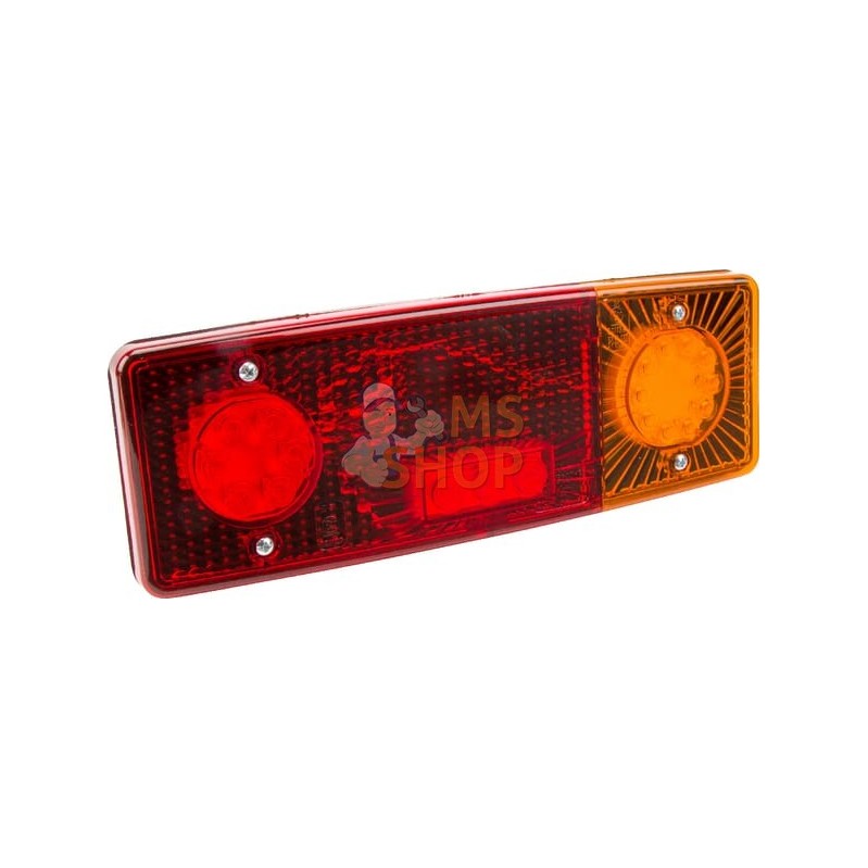 Feu arrière LED rectangulaire droit, 12-24V, 287.6x100.5x65mm 5 fiches, Kramp | KRAMP Feu arrière LED rectangulaire droit, 12-24