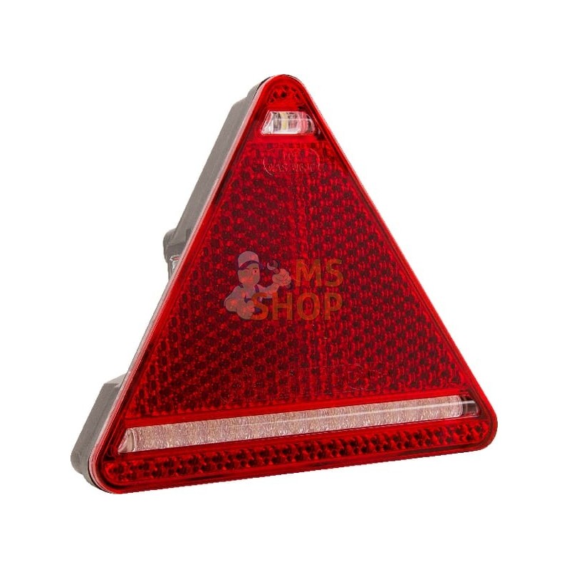 Feu arrière LED triangulaire droit, 12-24V, 163x144x38.8mm, 5 fiches, Kramp | KRAMP Feu arrière LED triangulaire droit, 12-24V, 