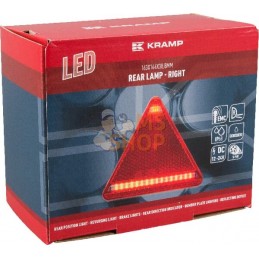 Feu arrière LED triangulaire droit, 12-24V, 163x144x38.8mm, 5 fiches, Kramp | KRAMP Feu arrière LED triangulaire droit, 12-24V, 