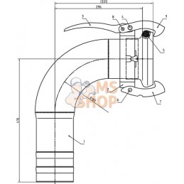 Raccord femelle 5"+coude 90°+embout | KRAMP Raccord femelle 5"+coude 90°+embout | KRAMPPR#699433