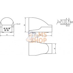 Vanne 5/2 à pédale 1/4" | KRAMP Vanne 5/2 à pédale 1/4" | KRAMPPR#840566