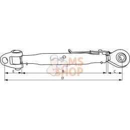 Barre de poussée chape/rotule 490-M30 cat.2 | KRAMP Barre de poussée chape/rotule 490-M30 cat.2 | KRAMPPR#708124