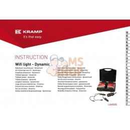 Jeu de lumières sans fil LED, carré, 12V, Li-ion, magnétique, 110x103x7-pin, Kramp | KRAMP Jeu de lumières sans fil LED, carré, 