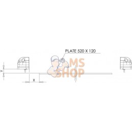 Éclairage de plaque d'immatriculation rouge LED, 12-24V, 101x58.5x59.6mm, Kramp | KRAMP Éclairage de plaque d'immatriculation ro