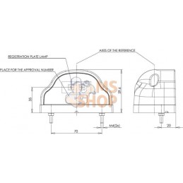 Éclairage de plaque d'immatriculation rouge LED, 12-24V, 101x58.5x59.6mm, Kramp | KRAMP Éclairage de plaque d'immatriculation ro