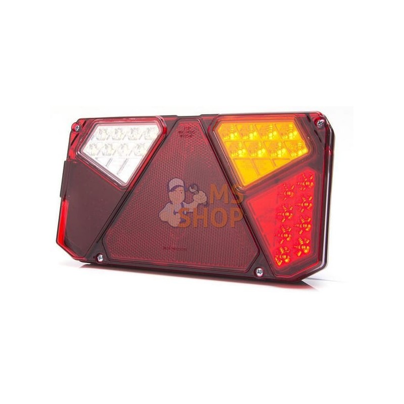 Feu arrière LED rectangulaire droit, 12-24V, 242x134x36.5mm,Kramp | KRAMP Feu arrière LED rectangulaire droit, 12-24V, 242x134x3