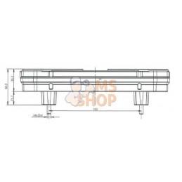 Feu arrière LED rectangulaire droit, 12-24V, 242x134x36.5mm,Kramp | KRAMP Feu arrière LED rectangulaire droit, 12-24V, 242x134x3