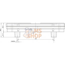 Feu arrière LED rectangle gauche 12-24V, 242x134x36.5mm, Kramp | KRAMP Feu arrière LED rectangle gauche 12-24V, 242x134x36.5mm, 